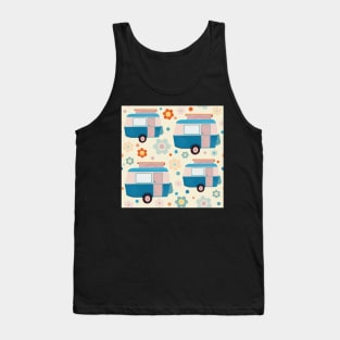 Bright Daisy Dot Vintage Caravan Pattern Tank Top